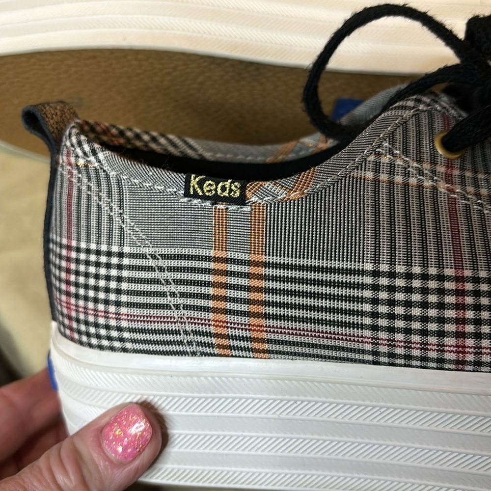 KEDS Triple Up plaid sneakers excellent condition super cute! Size 8.5 - Picture 11 of 15